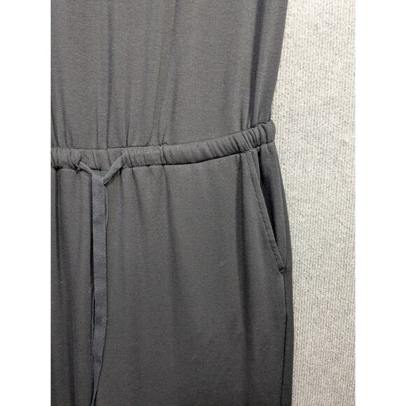 Lou & Grey Jumpsuit Womens Medium Drawstring Jogger Cap Sleeve Soft Romper - Picture 2 of 11